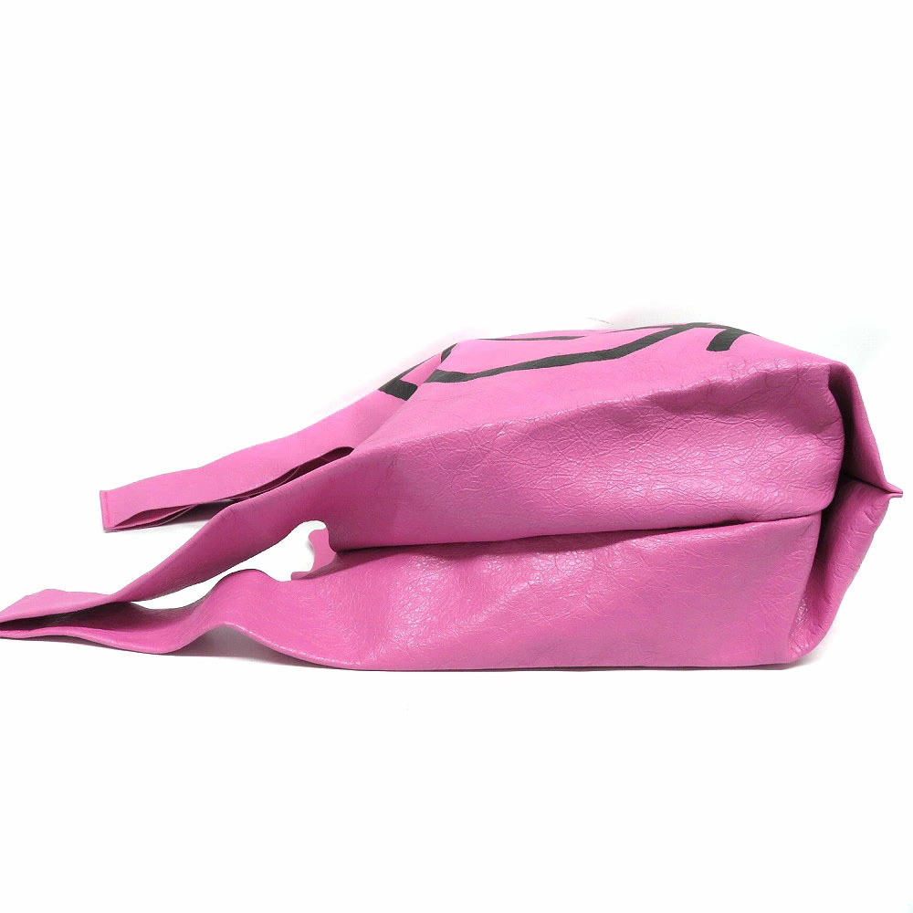 BALENCIAGA Supermarket Shopper Tote Bag Pink Leather - Picture 5 of 6